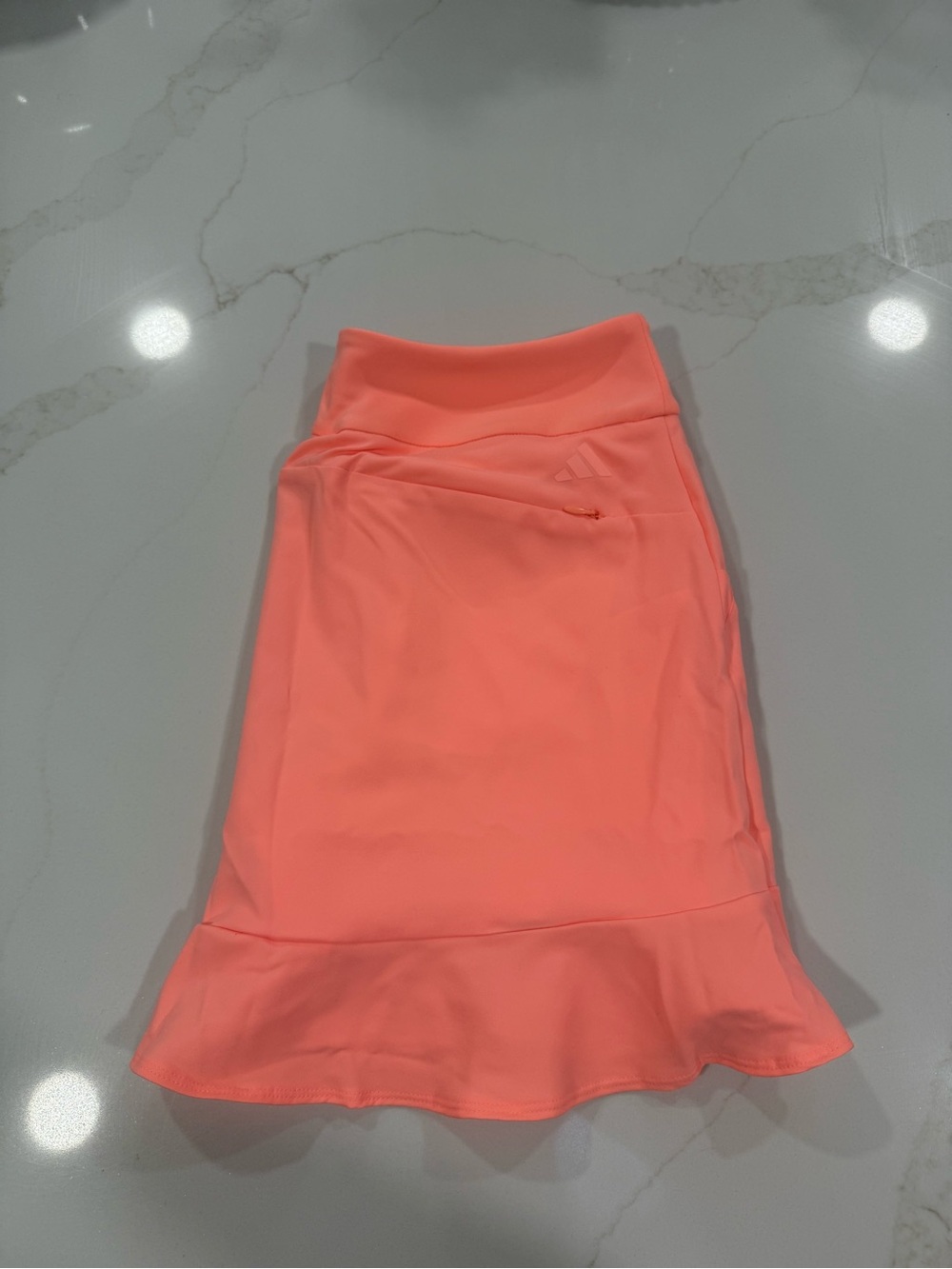 Adidas Coral Pink Athletic Skirt with Ruffle Hem